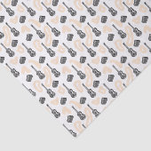 Musik-Gitarren-Radio-Muster-kundenspezifisches Seidenpapier (Ausschnitt)