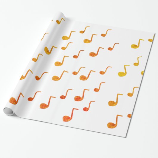 Musik, Goldene Notizen Geschenkpapier (Ungerollt)