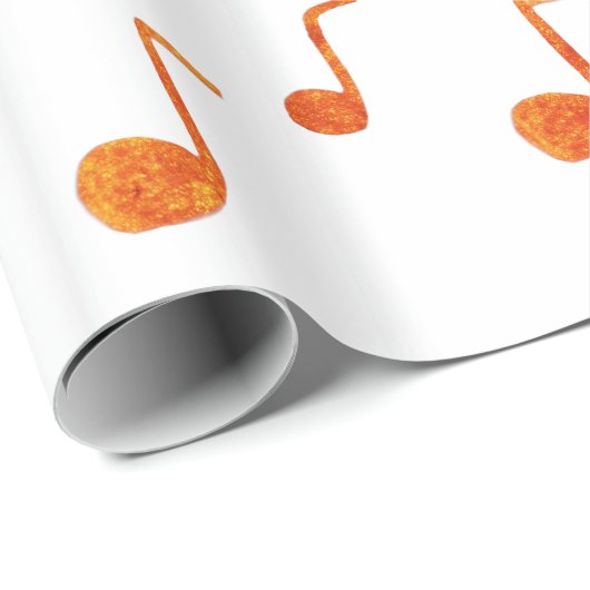 Musik, Goldene Notizen Geschenkpapier (Rolleneckpunkt)