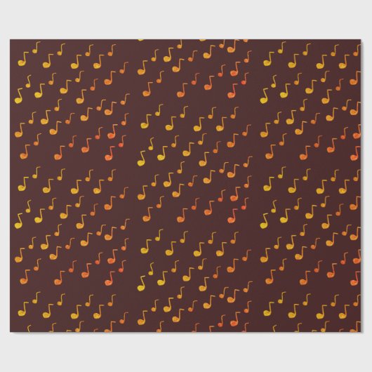 Musik, Goldene Notizen Geschenkpapier (Flach)