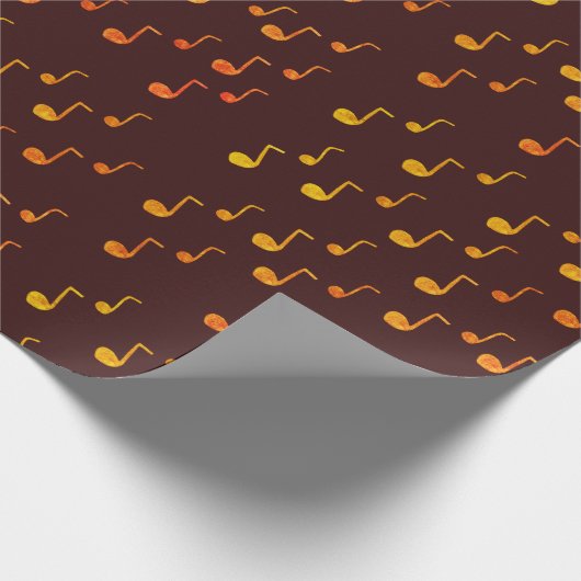 Musik, Goldene Notizen Geschenkpapier (Ecke)