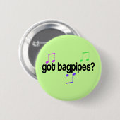 Musik got Bagpipes-Geschenk Button (Vorne & Hinten)