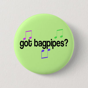 Musik got Bagpipes-Geschenk Button