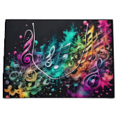 Musik Graffiti Große Geschenktüte (Vorderseite)