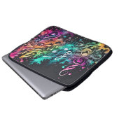 Musik Graffiti Laptopschutzhülle (Vorne Knopf)