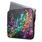 Musik Graffiti Laptopschutzhülle (Vorderseite Links)