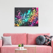 Musik Graffiti Leinwanddruck (Insitu (Wohnzimmer))