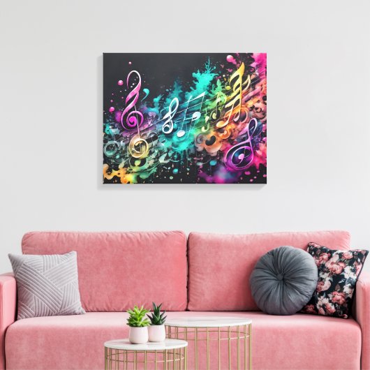 Musik Graffiti Leinwanddruck (Insitu (Wohnzimmer))