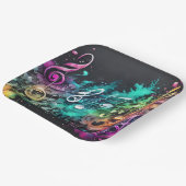 Musik Graffiti Pappteller (Gewinkelt)