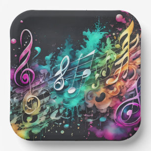 Musik Graffiti Pappteller