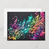 Musik Graffiti Postkarte (Vorne/Hinten)