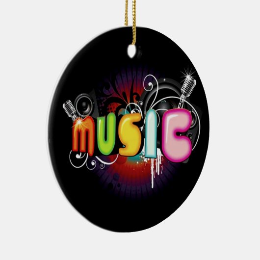 Musik-Graffiti-Verzierung Keramik Ornament (Rechts)