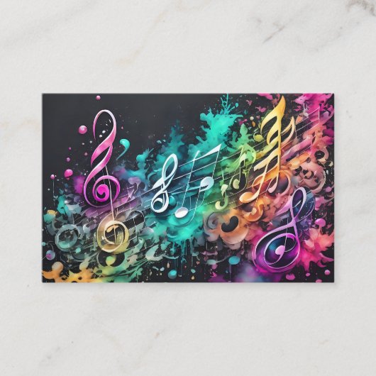 Musik Graffiti Visitenkarte (Vorderseite)