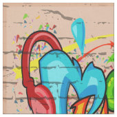 Musik-Graffiti-Wand-Gewebe Stoff (Nahaufnahme)