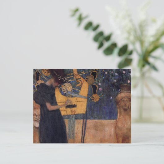 Musik - Gustav Klimt Postkarte (Stehend Vorderseite)