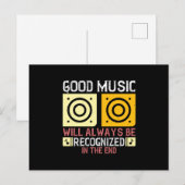 Musik - Gute Musik wird erkannt Postkarte (Vorne/Hinten)