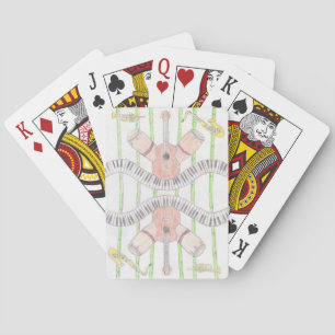 "Musik" Handgezeichnet, Originalkunst. Spielkarten
