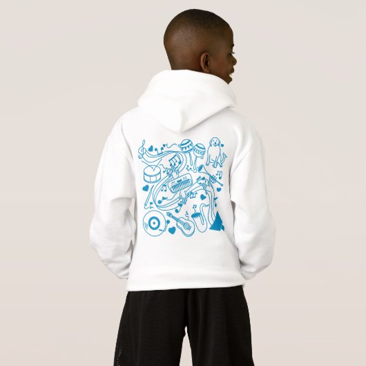 Musik-Hands - ASL-Design Hoodie (Schwarz voll)