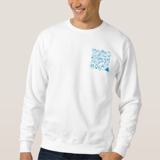Musik-Hands - ASL-Design Sweatshirt (Vorderseite)