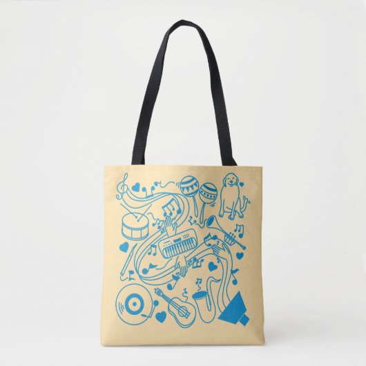 Musik-Hands - ASL-Design Tasche (Vorderseite)