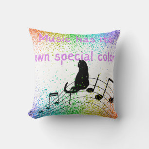 Musik hat ein eigenes Farbkissen Kissen