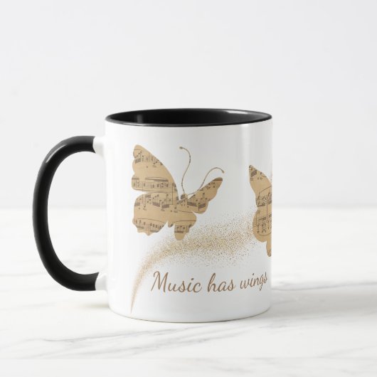 Musik hat Schmetterling Tasse (Links)