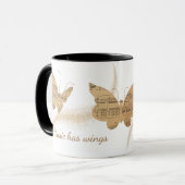 Musik hat Schmetterling Tasse (Vorderseite Links)