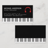 Musik-Headphones | Tastatur Visitenkarte (Vorne/Hinten)