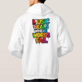 Musik heilt hoodie (Rückseite)