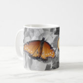 Musik heilt Orange Monarch Butterfly Musiker Kaffeetasse (Vorderseite Links)