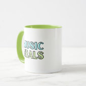Musik heilt Tasse (Vorderseite Links)