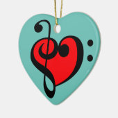 Musik-Herz Keramikornament (Links)