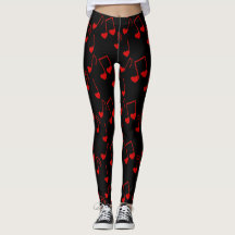 Musik-Herz-Leggings