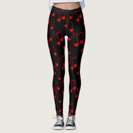 Musik-Herz-Leggings Leggings