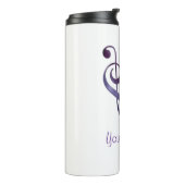 Musik-Herz-personalisierte thermische Trommel Thermosbecher (Nach links gedreht)