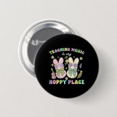 Musik-Hoppy Place Bunny Ostertage Resur Button (Vorne & Hinten)
