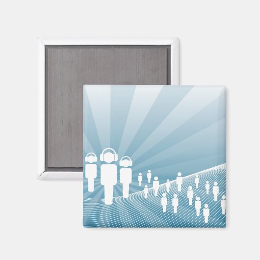 Musik hören magnet (Vorderseite/Rückseite)