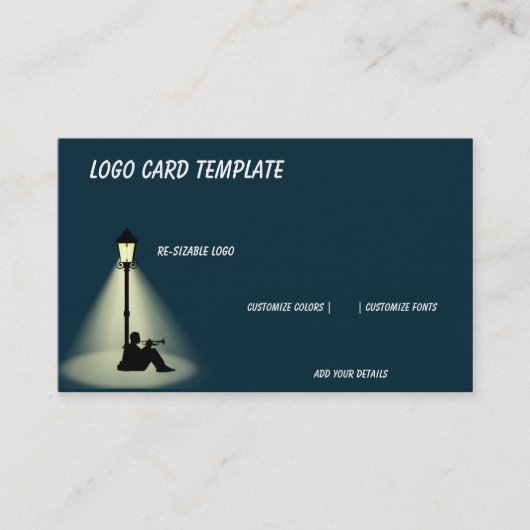 Musik-Horn-Musiker-Logo Visitenkarte (Vorderseite)