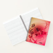 Musik hört benutzerdefinierte schwarze Text Retro  Notizblock (Innenseite)