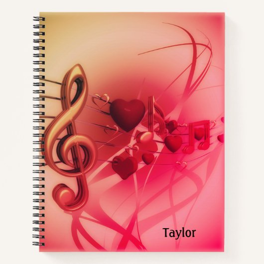 Musik hört benutzerdefinierte schwarze Text Retro Notizblock (Vorderseite)