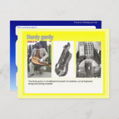 Musik, Hurdy-Gurdy-Spieler Postkarte (Vorne/Hinten)