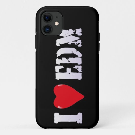 Musik - I Heart EDM - iPhone Case (Rückseite)