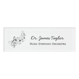 Musik-Illustrations-Band-Sinfonieorchester Namenschild