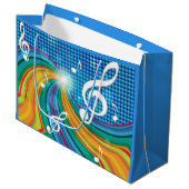 Musik-Illustrationsgeschenk-Tasche Große Geschenktüte (Vorderseite Schrägansicht)
