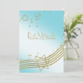 Musik im Air Bat Mitzvah Einladung (Stehend Vorderseite)