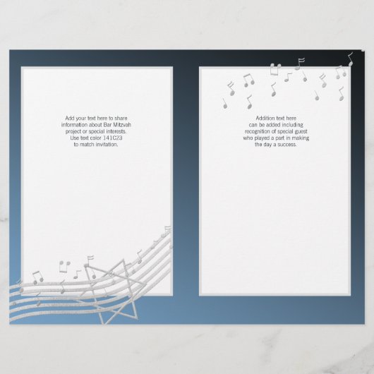 Musik im Bereich des Programms "Air Bar Mitzvah" (Rückseite)