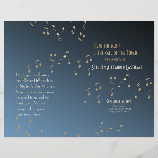 Musik im Bereich des Programms "Air Bar Mitzvah" (Vorderseite)