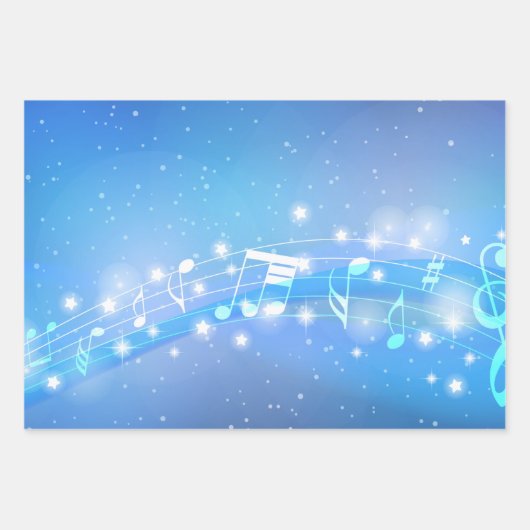 Musik im Hintergrund Geschenkpapier Set (Vorderseite)