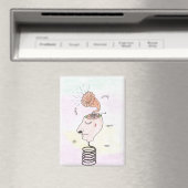 "Musik im Kopf" Postkarte Magnet (In Situ (Geschirrspüler))