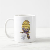Musik im Soul Quote & Musiknote Bird Kaffeetasse (Links)